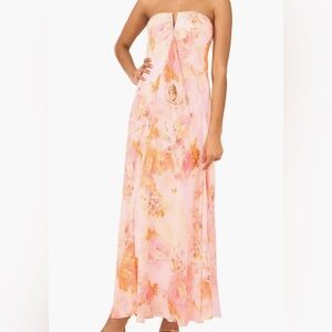Parker Floral Strapless Maxi Dress